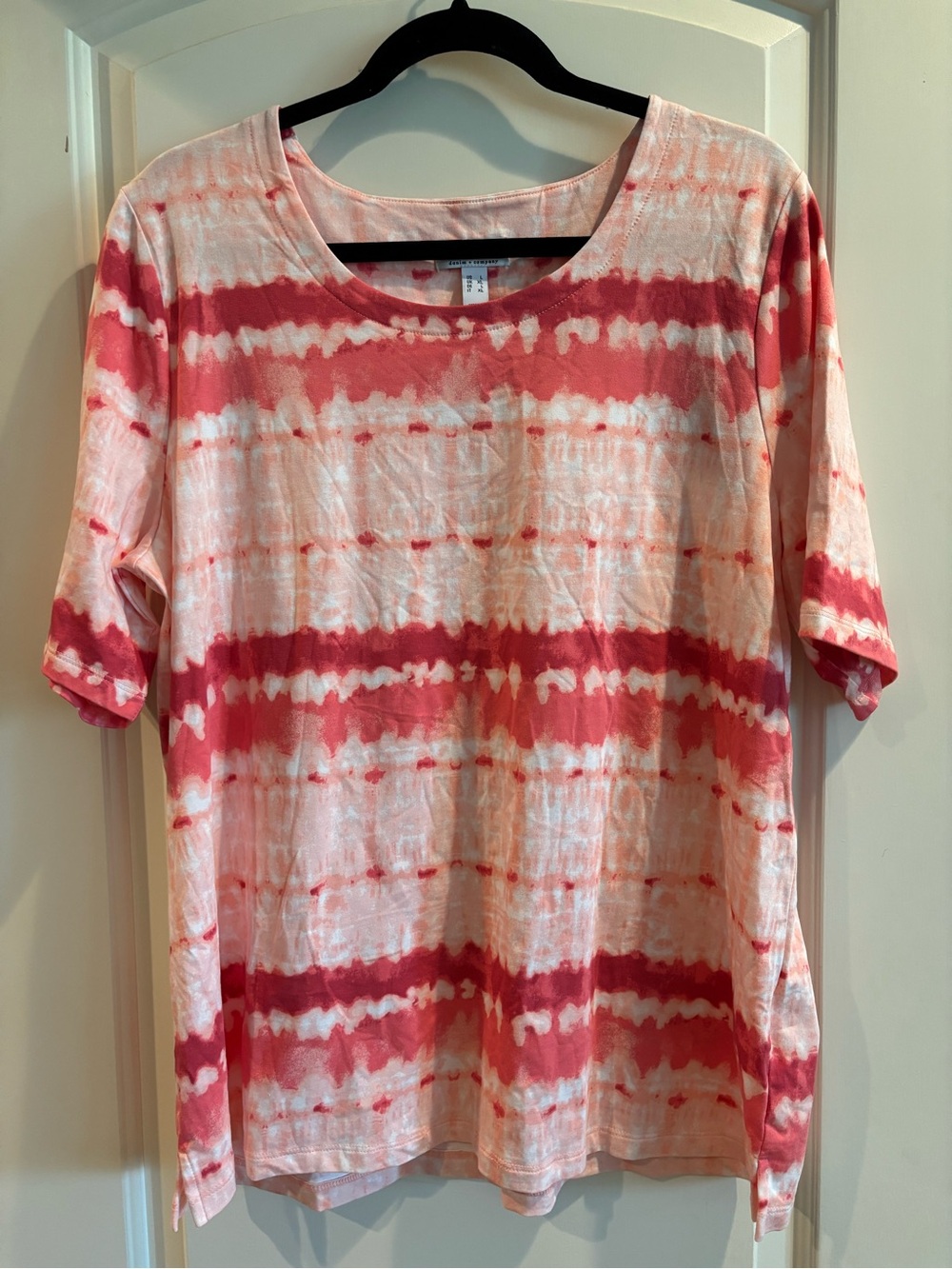 NEW Denim&Co Jersey Elbow length Top